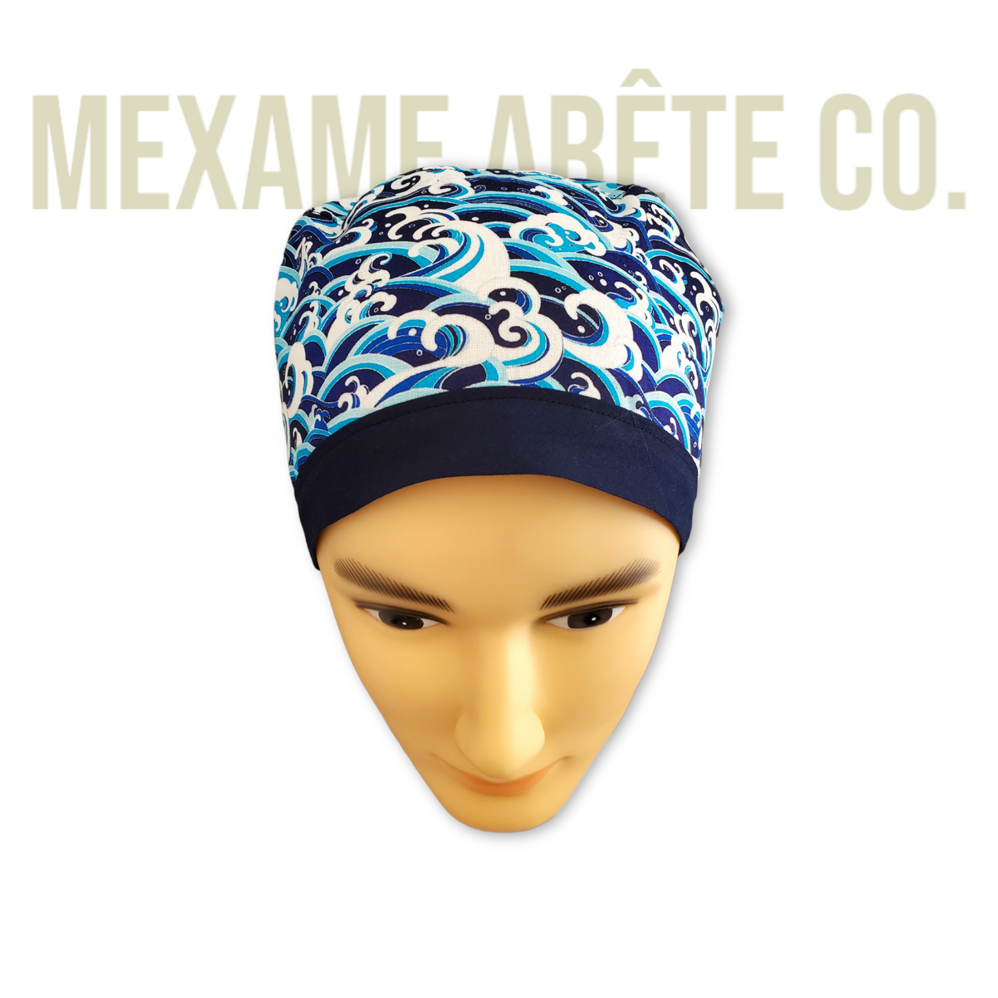 Color Band Pelo Corto Kimono Azul Marino