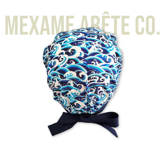 Color Band Pelo Corto Kimono Azul Marino