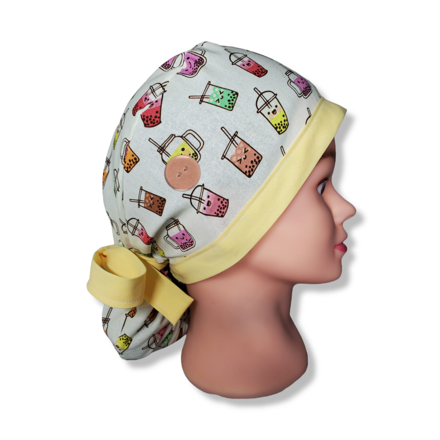 Scrub Cap Kawaii Boba Tea