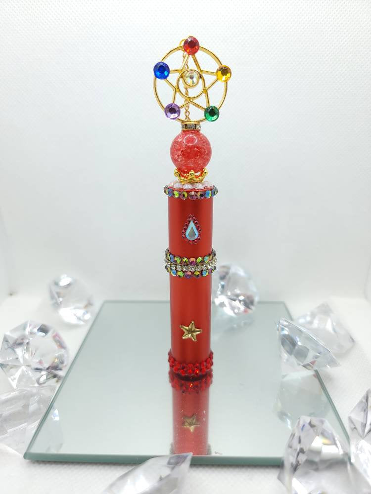 Botella de spray vacía Perfume Atomizador recargable Moon Wand
