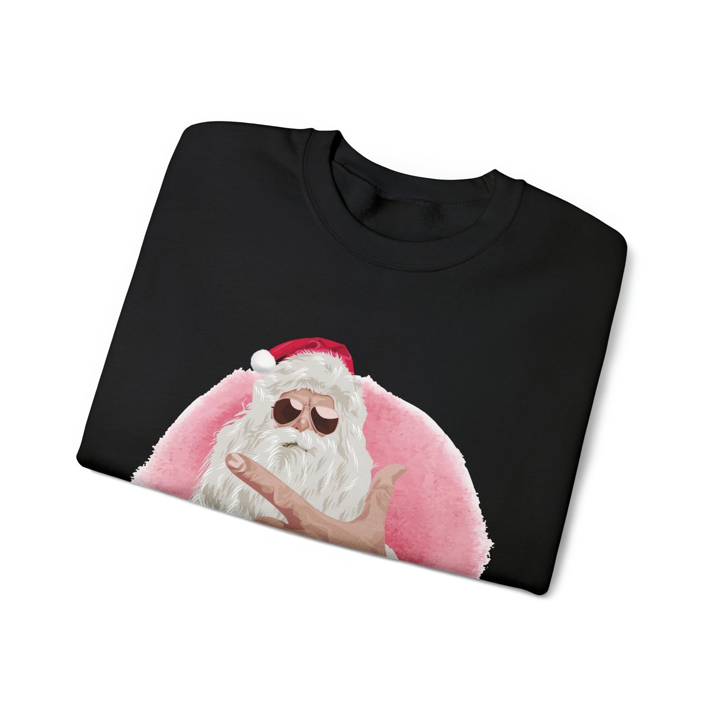 Unisex Heavy Blend™ Crewneck Sweatshirt Rock Santa Christmas gift, ugly sweater