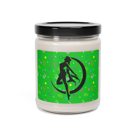Sailor Symbols Planets Magical Girls Scented Soy Candle, Green, anime, kawaii, cosplay, scouts, natural soy wax 9oz