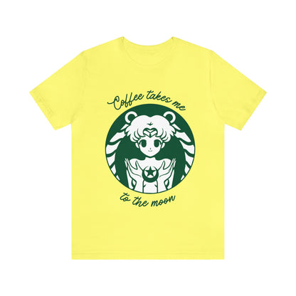 Unisex Jersey Short Sleeve Tee anime coffee moon sailor girl cosplay theme otaku t-shirts