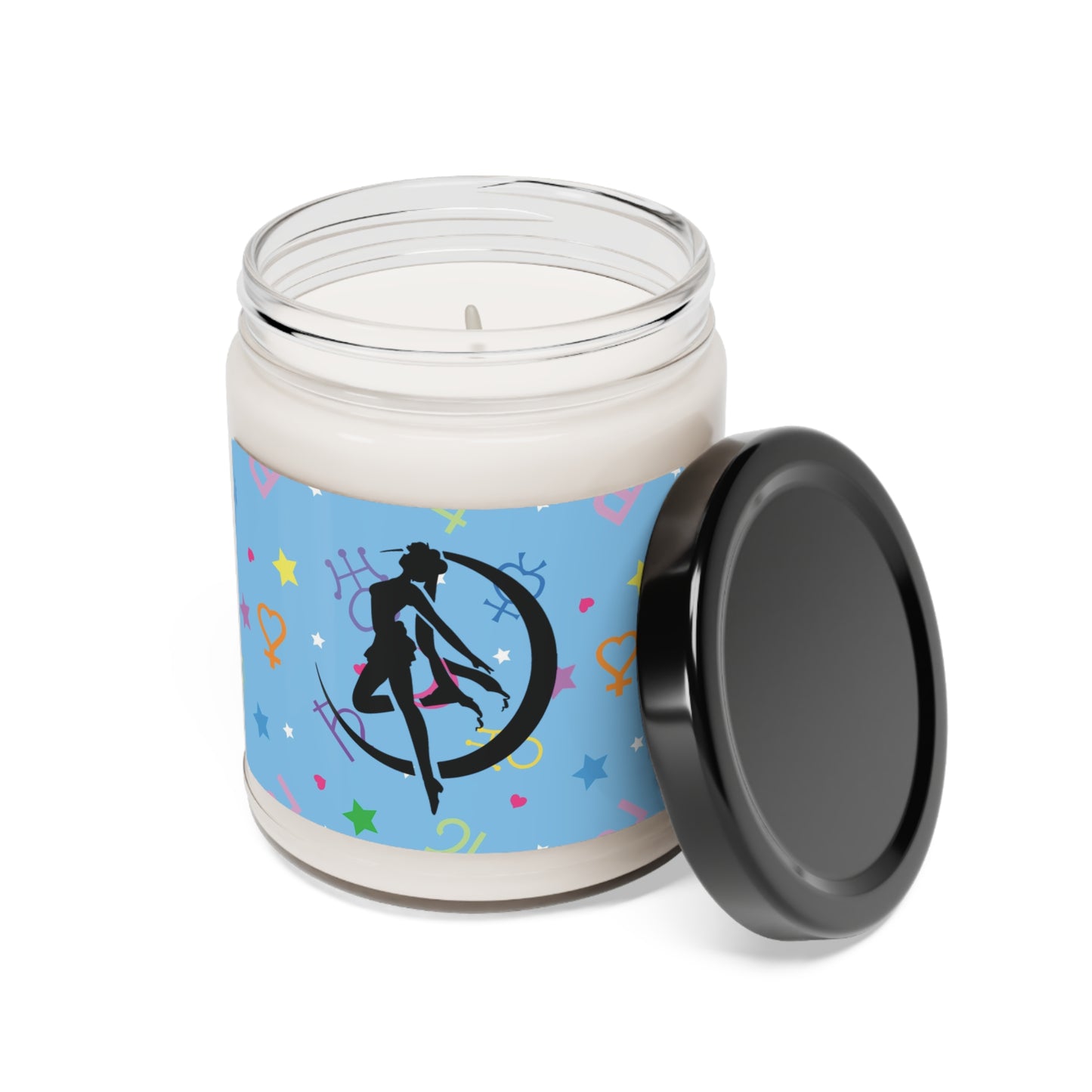 Sailor Symbols Planets Magical Girls Scented Soy Candle, Blue, anime, kawaii, cosplay, natural soy wax 9oz