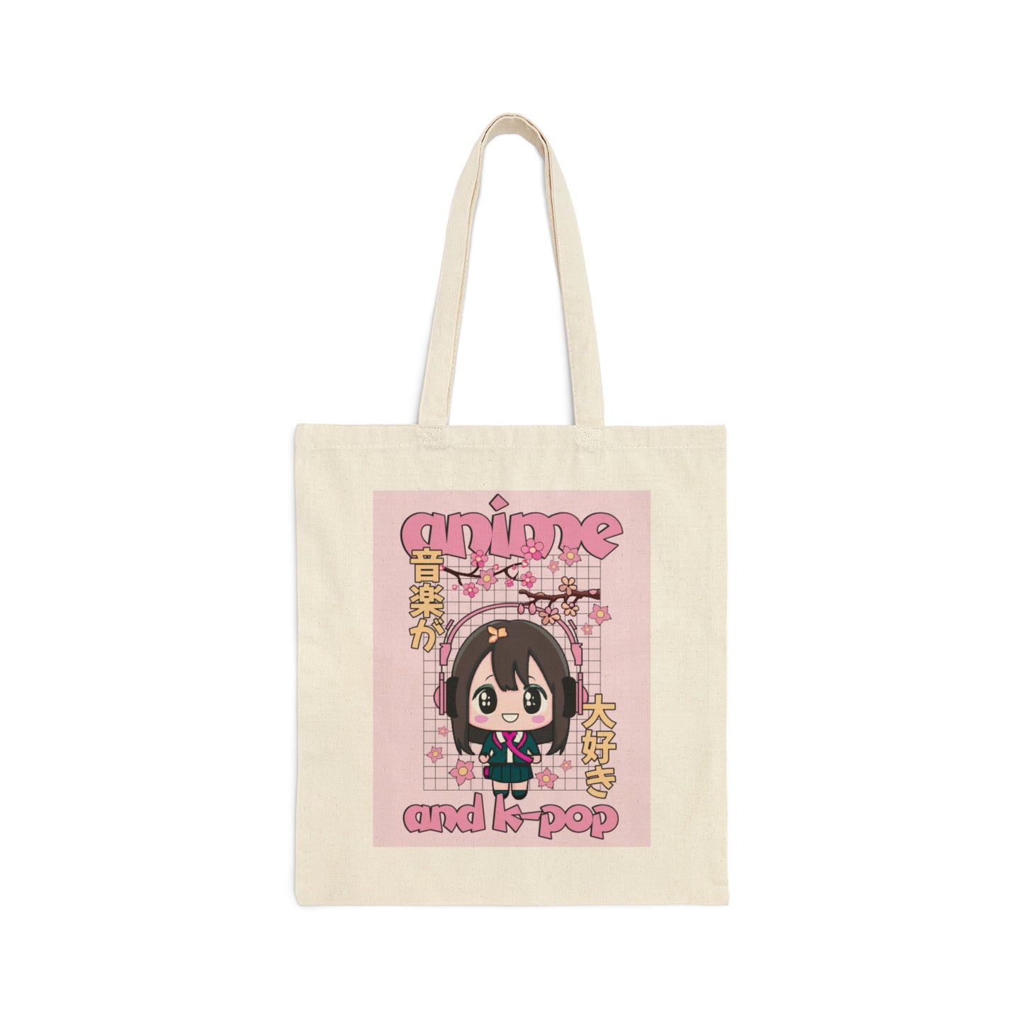 Cotton Canvas cartoon cosplay Tote Bag, anime words bag, japanese, k-pop, music, cool bags, gifts for friends, girlfriend
