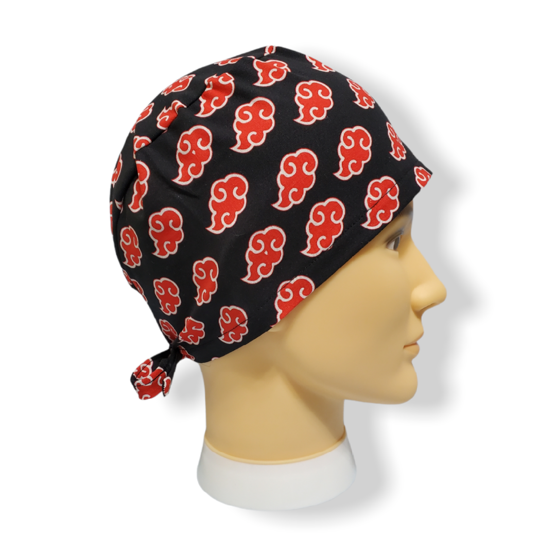 Short Hair Scrub Cap Red Aka Cloud