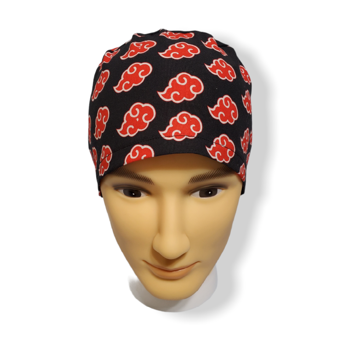 Short Hair Scrub Cap Red Aka Cloud