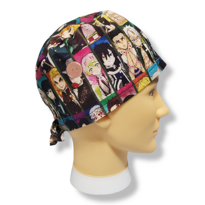 Short Hair Scrub Cap Kimono Punishers