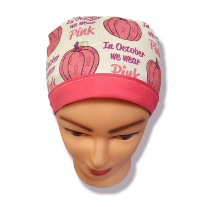 In Octuber we Wear Pink Surgical Scrub cap